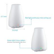 Creaker Colorful Lights Ultrasonic Humidifier Aromatherapy Machine Oil Lamp Vase Shape 120ML Bottle N5
