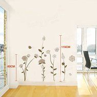 Saver Removable Brown Flowers And Plants Wal Sticker Room Decor Sticker N4