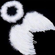 Cute Baby Kids White Angel Wings Feather for Party Decoration And for Photo Prop