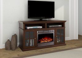 Argo Furniture Alessandra Electric Fireplace, Walnut N18