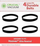 4 Hoover Elite Rewind, Legacy Agitator Vacuum Cleaner Belts, Pack of 2, Replaces Part#40201190, 38528040, Designed...