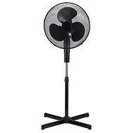 Black 16" High Velocity Fan 3-Speed Oscillating Standing Floor Adjustable Height - New Modern Design