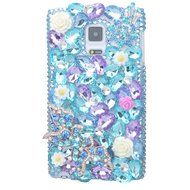 Spritech(TM) Bling Phone Case For Samsung Galaxy Note Edge,3D Handmade Silver Crystal White Flower Butterfly Accessary... N22
