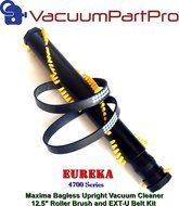 Eureka Maxima Bagless Upright Vacuum Cleaner 12.5" Roller Brush and EXT-U Belt Kit.