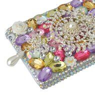 Spritech(TM) Bling Phone Case For Samsung Galaxy Note Edge,3D Handmade Silver Crystal White Flower Butterfly Accessary... N26