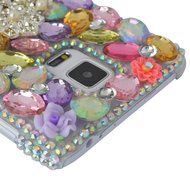 Spritech(TM) Bling Phone Case For Samsung Galaxy Note Edge,3D Handmade Silver Crystal White Flower Butterfly Accessary... N27