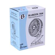 BLUBOON Clip on Fan Battery Operated Fan Portable for Baby Stroller 5" (Blue with Two Battery) N8