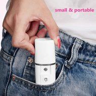 Chirisen Handy Nano Mister Facial Mist Spray Face Sprayer Beauty Skin Care Machine with USB Cable for face(White) N4