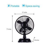 iBaste 4 Inch Portable Mini USB Charging or Battery Powered Desktop Oscillating Fan Black N12