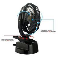 iBaste 4 Inch Portable Mini USB Charging or Battery Powered Desktop Oscillating Fan Black N13