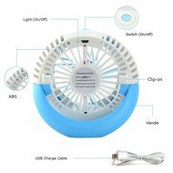 iBaste 4 Inch Portable Mini USB Charging or Battery Powered Desktop Oscillating Fan Black N16