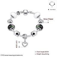 New Women Charm 925 Sterling Silver Plated Crystal Cuff Bangle Bracelet Jewelry N5