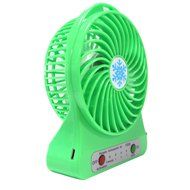 ReFeng Personal Battery Operated Fan Rechargeable with LED Light, Quiet (Green) N13
