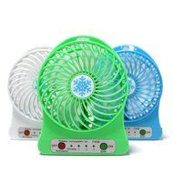 ReFeng Personal Battery Operated Fan Rechargeable with LED Light, Quiet (Green) N14