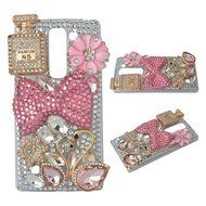 Spritech(TM) Bling Clear Phone Case For LG spirit h440 C70/LG Escape 2/LG Logos/LG Spirit 4G LTE,3D Handmade Silver... N17
