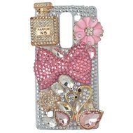 Spritech(TM) Bling Clear Phone Case For LG spirit h440 C70/LG Escape 2/LG Logos/LG Spirit 4G LTE,3D Handmade Silver... N18