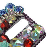 Spritech(TM) Bling Clear Phone Case For LG spirit h440 C70/LG Escape 2/LG Logos/LG Spirit 4G LTE,3D Handmade Silver... N20