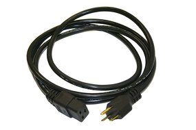 Interpower 86226060 North American NEMA 6-15 Cord Set, NEMA 6-15 Plug Type, IEC 60320 C19 Connector Type, Black...