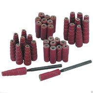 52 PC MINI SANDER SANDING CONE ENGINE PORTING PORT ABRASIVE WHEEL TOOL ARBOR KIT