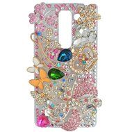 Spritech(TM) Bling Clear Phone Case For LG spirit h440 C70/LG Escape 2/LG Logos/LG Spirit 4G LTE,3D Handmade Silver... N32