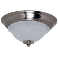 Boston Harbor BRT-ATE1012-SC3L 2-Light Alabaster Ceiling Fixture, Satin Nickel by Boston Harbor