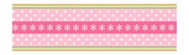 York Wallcoverings Candice Olson Kids CK7720B Daisy Ribbon Border, Pink/Green by York Wallcoverings