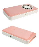 Pink Hand Held USB Charged Electric Fan With Neck Strap and Bonus Drawstring Storage Bag N9