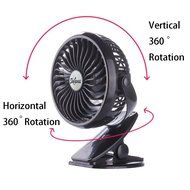 SkyGenius Battery Operated Clip on Mini Desk Fan, Black N7