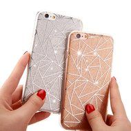 iPhone 7 Case,iPhone 7 Bling Glitter TPU Case,PHEZEN Geometric Pattern Shiny Sparkling Glitter Flexible Soft Rubber... N9