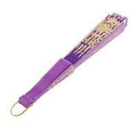 Chinese Foldable Trim Hand Fan Wing Chun Dancing Fan - Purple N4