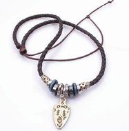 GDE Men's Necklace Men Necklace Men Jewelry Necklace Male Models Leather Cord the Retro Pendant Fashion Necklace...