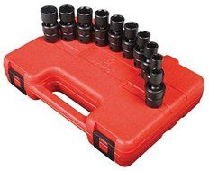 Sunex 3657 3/8-Inch Drive Standard Metric Universal Socket Impact Set, 10-Piece by Sunex