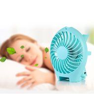 LIPPO Household USB Fan Portable Summer Cooling Fan 2-way Powered Convenient Mini Cooler (Palm-Leaf 183, Black) N37