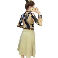 Spritech(TM) Spring Summer Women Girl Fashion Long Sleeve Dress Printing Flower OL Style Midi Skirt Suit With... N7