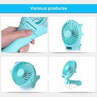 LIPPO Household USB Fan Portable Summer Cooling Fan 2-way Powered Convenient Mini Cooler (Palm-Leaf 183, Black) N38