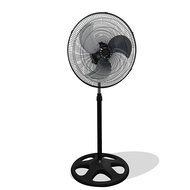 Premium Large High Velocity Industrial Floor Fan 18" Floor Stand Mount Oscillating - Cool Black &amp; Silver N3