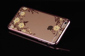 iPhone 7 Case,iPhone7 Case,ikasus Mini Love Heart Glitter Bling Crystal Rhinestone Diamonds Clear Rubber Golden... N57