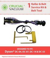Dyson DC04, DC07, DC14, DC33 Roller &amp; Belt Service Kit With Belt Changing Tool Fits Dyson DC07, DC14 Upright Vacuums...