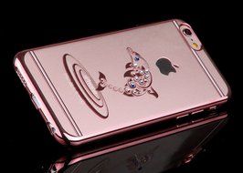 iPhone 7 Case,iPhone7 Case,ikasus Mini Love Heart Glitter Bling Crystal Rhinestone Diamonds Clear Rubber Golden... N62