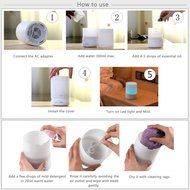 300ml Aroma Diffuser by Minofox with Timer and Auto Shut off function, Essential oil diffuser with 6-7 Hours continuous... N5