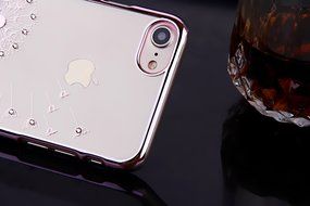 iPhone 7 Case,iPhone7 Case,ikasus Mini Love Heart Glitter Bling Crystal Rhinestone Diamonds Clear Rubber Golden... N68