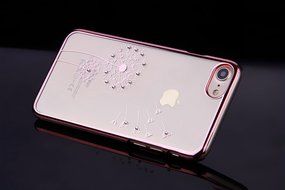 iPhone 7 Case,iPhone7 Case,ikasus Mini Love Heart Glitter Bling Crystal Rhinestone Diamonds Clear Rubber Golden... N69