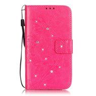 Spritech(TM) Pu Leather Bling Phone Case For LG G Stylo 2 LS775/LG Stylus 2 K520,Handmade Crystal Accessary Flower... N35