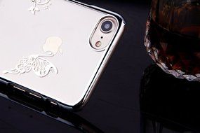 iPhone 7 Case,iPhone7 Case,ikasus Mini Love Heart Glitter Bling Crystal Rhinestone Diamonds Clear Rubber Golden... N72