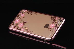 iPhone 7 Case,iPhone7 Case,ikasus Mini Love Heart Glitter Bling Crystal Rhinestone Diamonds Clear Rubber Golden... N74