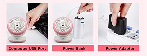 Water Mist Fan Rechargeable Misting Humidifier Fans 3colors Spraying Powerful Fan Office Desktop Mobile Power... N6