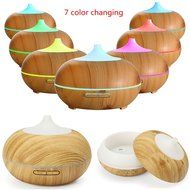 Esential Oils Diffuser LuckyFine Wood Grain Aromatherapy Oil Diffuser Air Humidifier with Changing LED Light Deep... N8