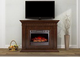 Argo Furniture Alessandra Electric Fireplace, Walnut N23