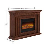 Argo Furniture Alessandra Electric Fireplace, Walnut N24