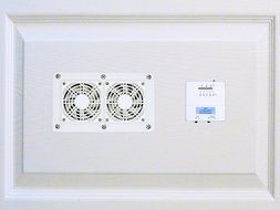 AV Cabinet/Desk Cooling fans with adjustable thermostat &amp; multispeed/white model N3